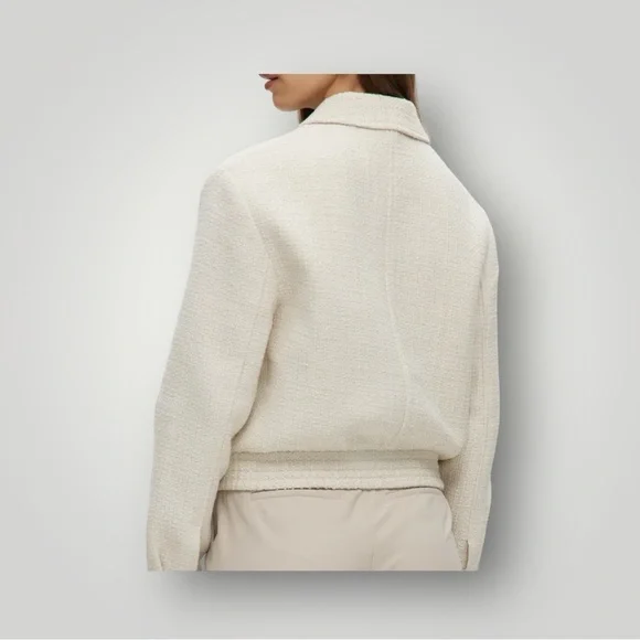 Joie Off-white Structured Teddy Jacket| Size M - Picture 2 of 9